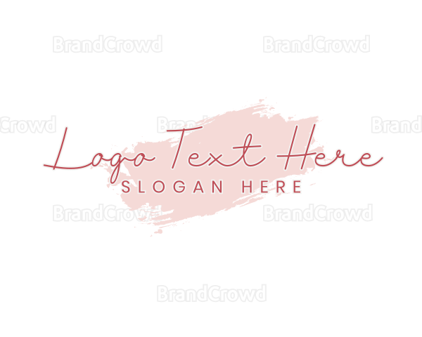 Wellness Beauty Spa Brush Logo