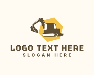 Wheel Loader - Heavy Equipment Excavator logo design