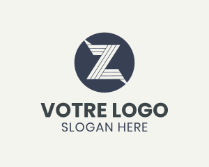 Strategist - Round Paper Fold Letter Z logo design