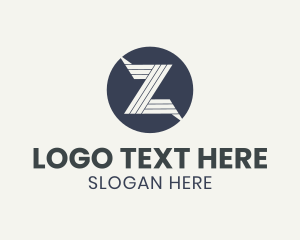 Round Paper Fold Letter Z Logo