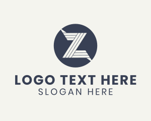 Architect - Round Paper Fold Letter Z logo design