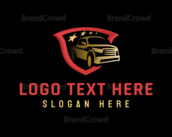 Pickup Truck Transportation Logo