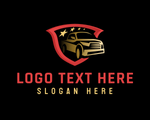 Pickup Truck Transportation  Logo