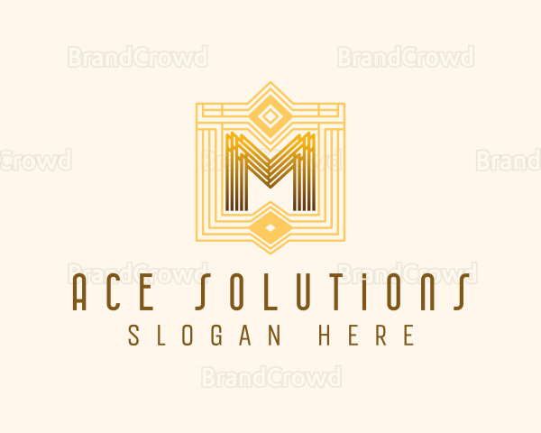 Geometric Art Deco Luxury Logo