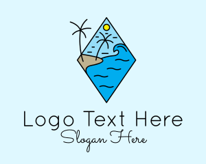 Tropic - Ocean Waves Diamond logo design