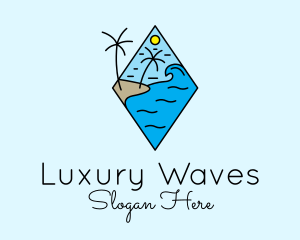 Ocean Waves Diamond logo design