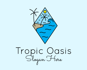 Tropic - Ocean Waves Diamond logo design