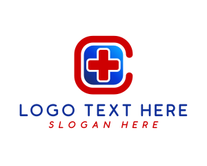 First Aid - Healthcare Cross Letter C logo design
