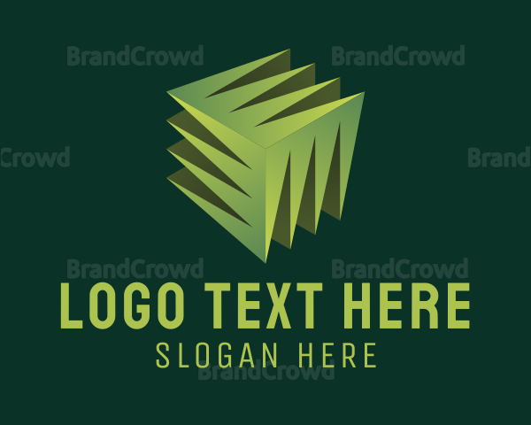 3D Lawn Grass Logo