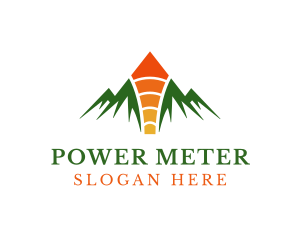 Meter - Mountain Hiking Meter logo design