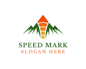 Mountain Hiking Meter logo design