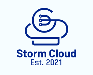 Digital Cloud Storage logo design