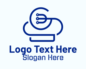 Digital Cloud Storage Logo