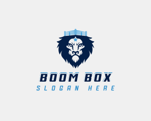 Lion Boxing Fitness logo design