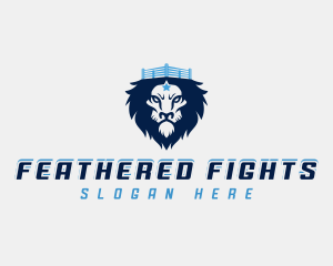 Lion Boxing Fitness logo design