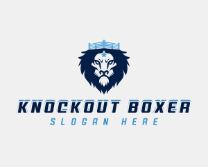Boxer - Lion Boxing Fitness logo design