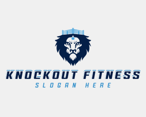 Lion Boxing Fitness logo design