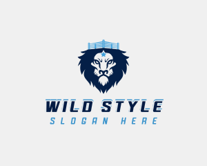 Lion Boxing Fitness logo design