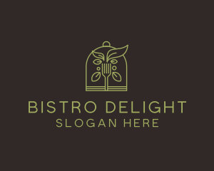 Vegetarian Fork Plant logo design