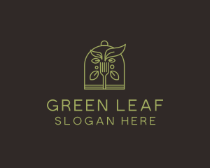 Vegetarian Fork Plant logo design