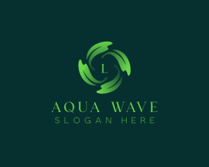 Leaves Waves Spa logo design