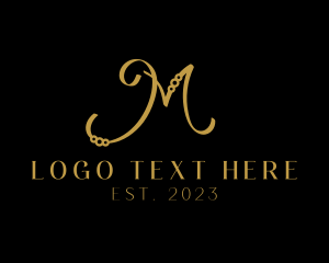 Script - Elegant Jewelry Letter M logo design