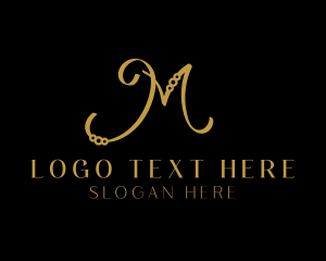Elegant Jewelry Letter M Logo
