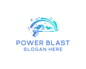 Home Power Washer Cleaning logo design