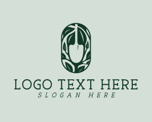 Leaves - Landscaping Garden Shovel logo design