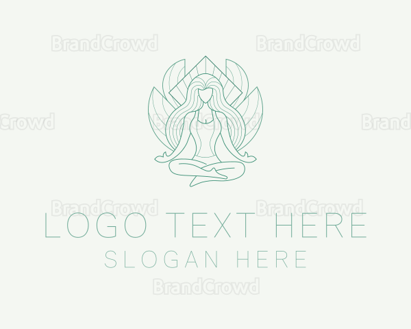 Meditation Woman Nature Logo