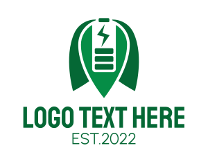 Battery - Green Energy Charging Battery logo design