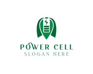 Green Energy Charging Battery  logo design