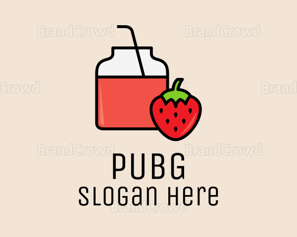 Strawberry Juice Jar Logo