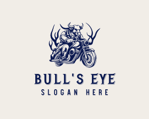 Horns Bull Biker logo design