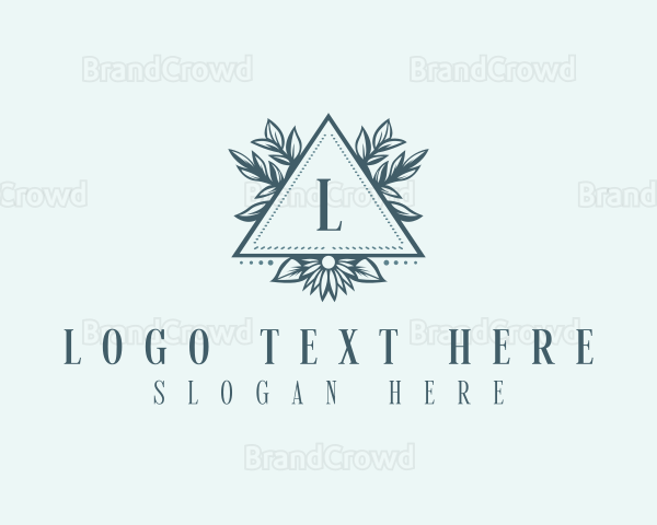 Elegant Floral Pyramid Logo