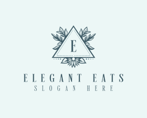 Elegant Floral Pyramid  logo design