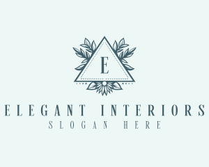 Elegant Floral Pyramid  logo design