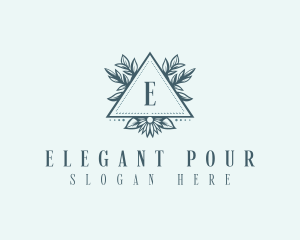 Elegant Floral Pyramid  logo design