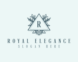 Elegant Floral Pyramid  logo design