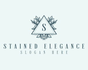 Elegant Floral Pyramid  logo design