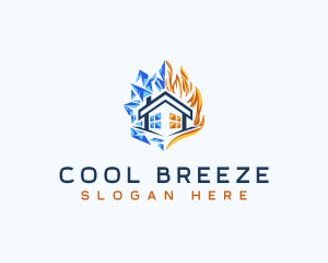 Refrigeration - Fire Ice Temperature logo design