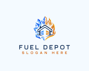 Gas - Fire Ice Temperature logo design