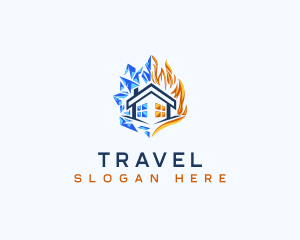 Fire Ice Temperature logo design