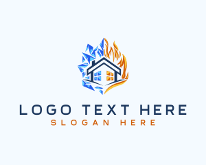 Ice - Fire Ice Temperature logo design