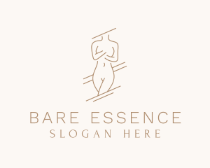 Naked - Naked Woman Model logo design