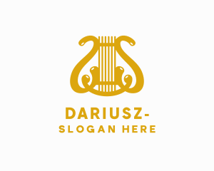 String - Harp String Musical Instrument logo design