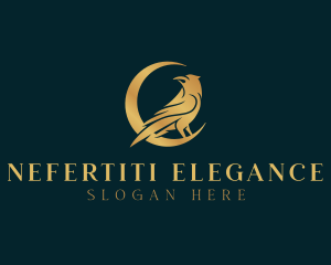 Elegant Raven Moon logo design