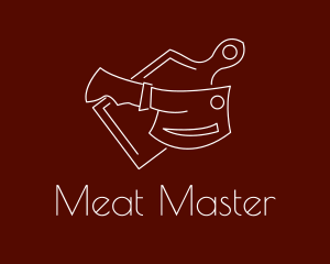 Minimalist Meat Cleaver logo design