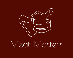 Minimalist Meat Cleaver logo design