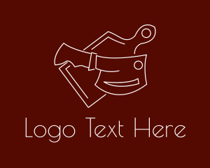 Minimalist Meat Cleaver Logo